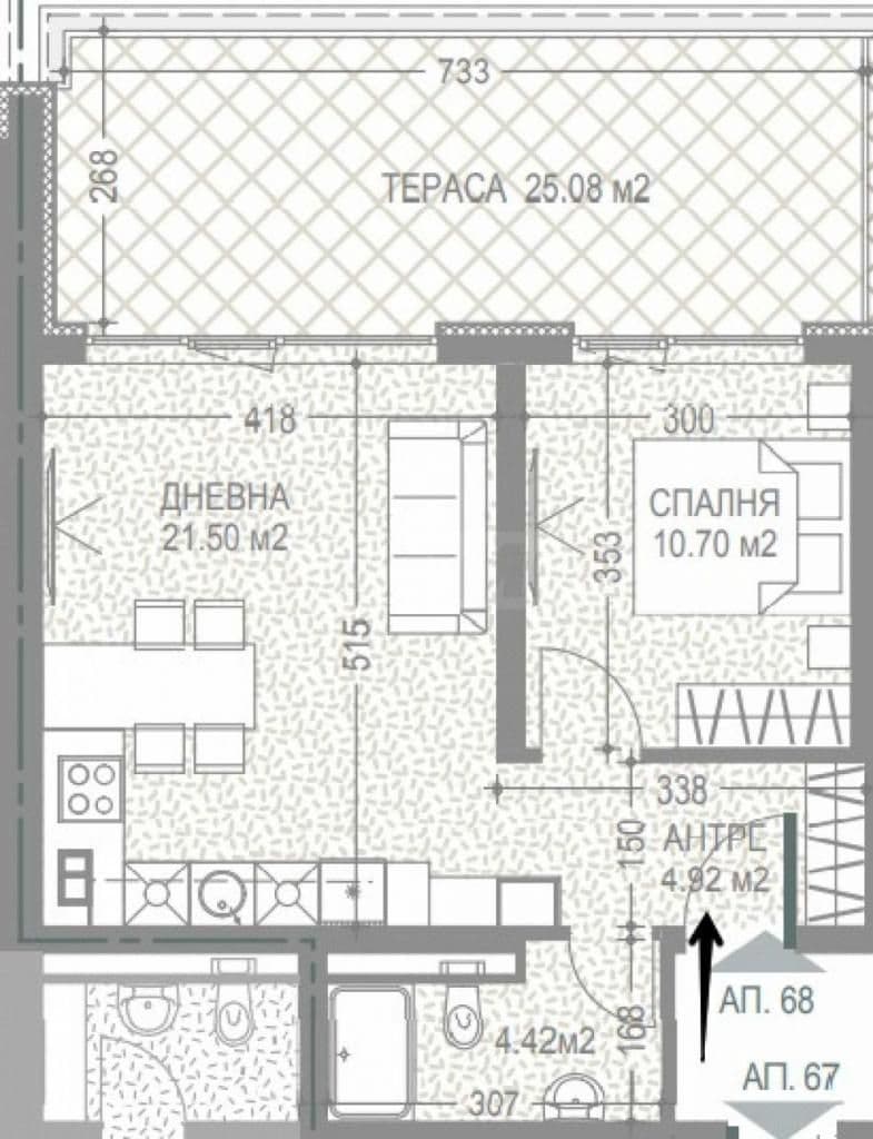 Апартаменты в Софии, Болгария, 100.18 м², фото 3