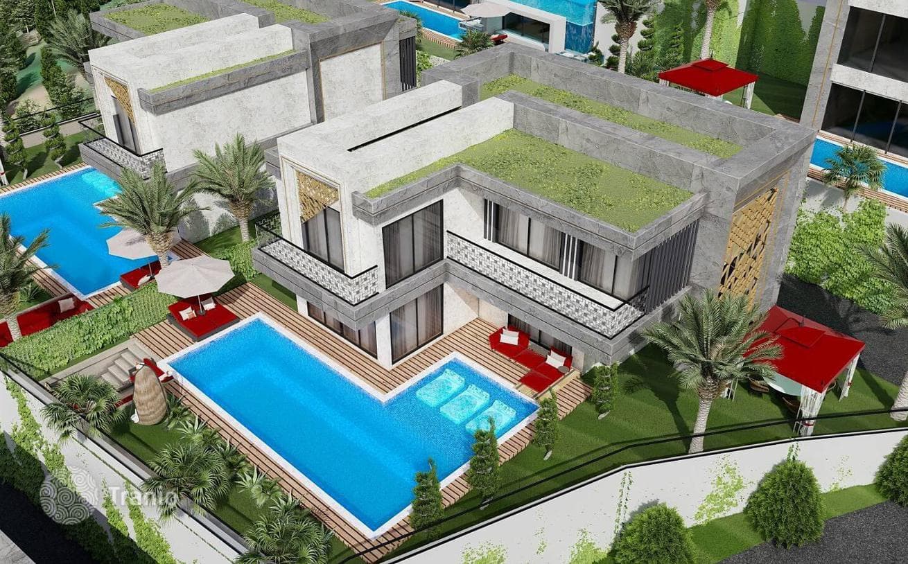 Luxury Villas with Private Pools and Sea View in Kargicak, Alanya