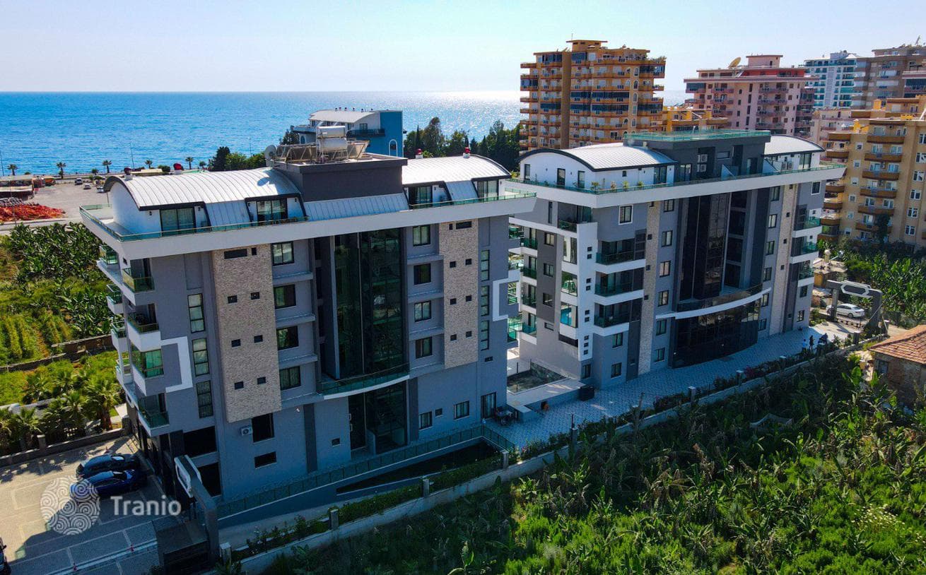 Furnished Apartment with Sea and Garden Views in Kargicak, Alanya