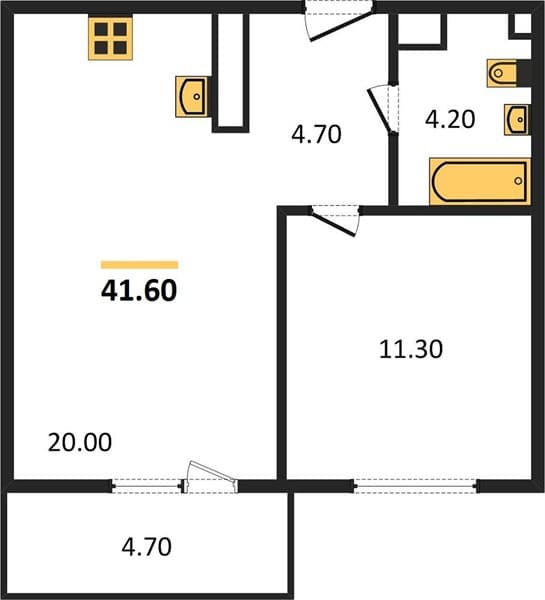 1-Bedroom Apartment in Malina, Novorossiysk