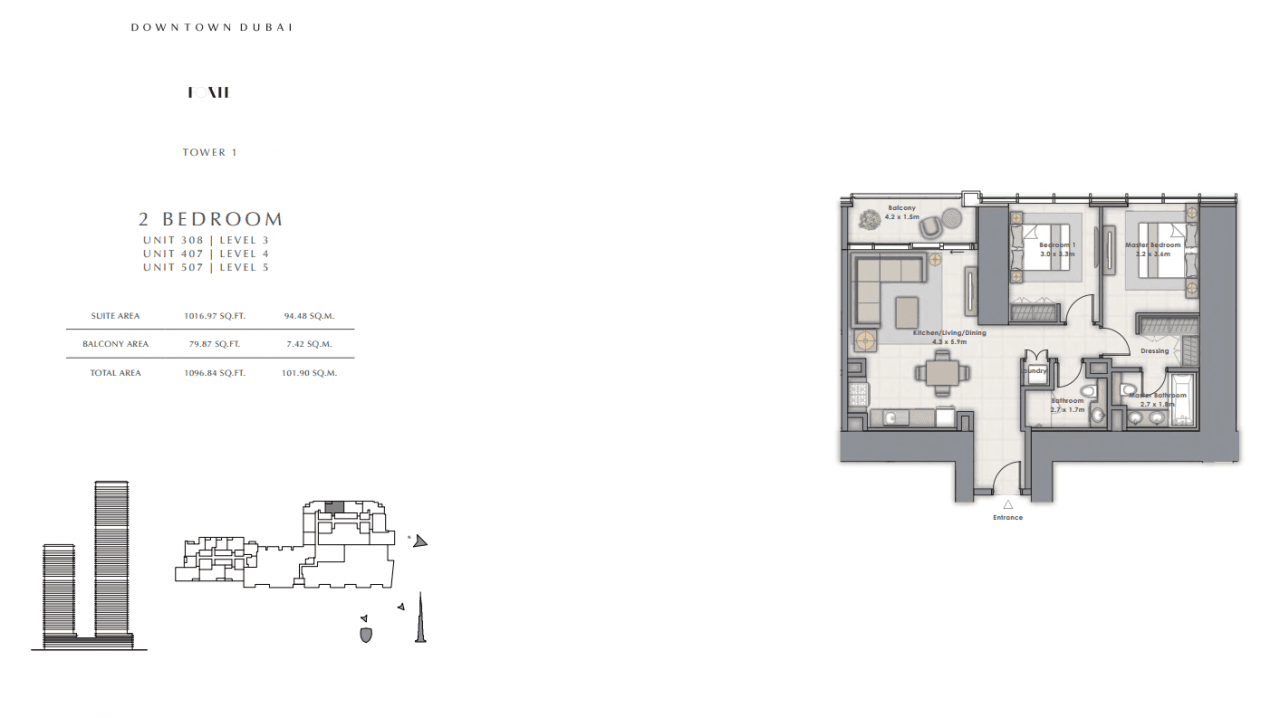 2-Bedroom Apartment in Downtown Dubai, Dubai, photo 4