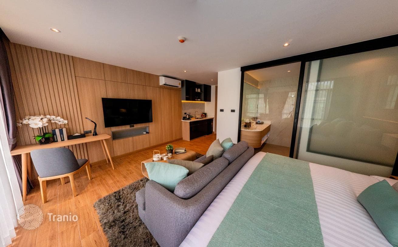 Furnished Studio with Shared Pool 200 m from Nai Thon Beach, Phuket