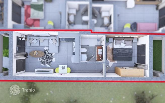 1-комнатные апартаменты в новостройке 42 м² в Халкидики, Греция, фото 2