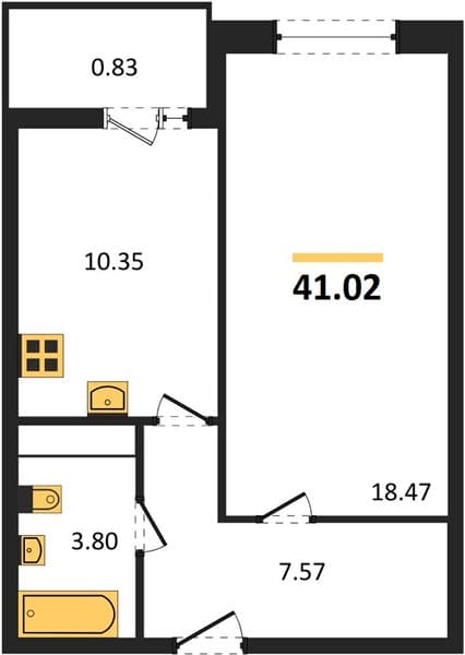 1-Bedroom Apartment in Centralny, Anapa
