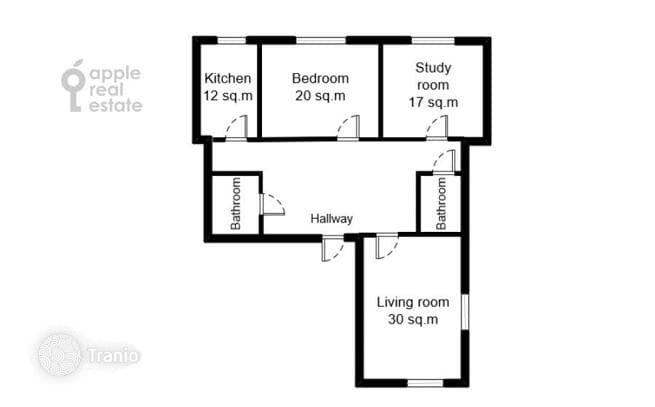 3-комнатная квартира 108 м² в районе Хамовники, Россия, фото 5