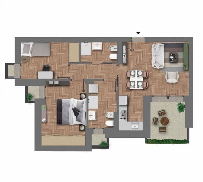 2-Bedroom Apartment in Rome, photo 3