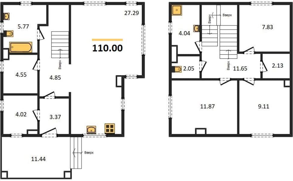 3-Bedroom House 110 m² on Ground Floor in Semigorsky