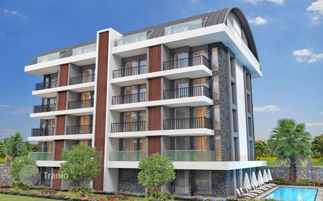 New Apartments with Shared Amenities in Oba, Antalya