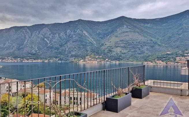 3-Bedroom Penthouse with Bay View in Dobrota, Kotor