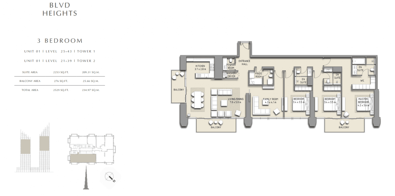 3-Bedroom Apartment on the 30th Floor in Downtown Dubai, Dubai, photo 5