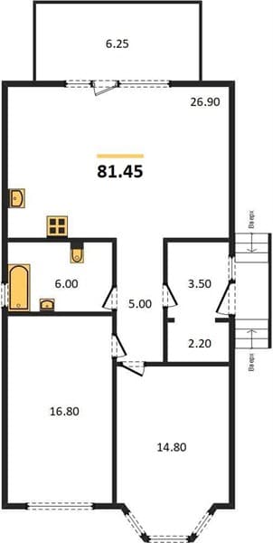 1-Bedroom Apartment in Semigorsky, Novorossiysk
