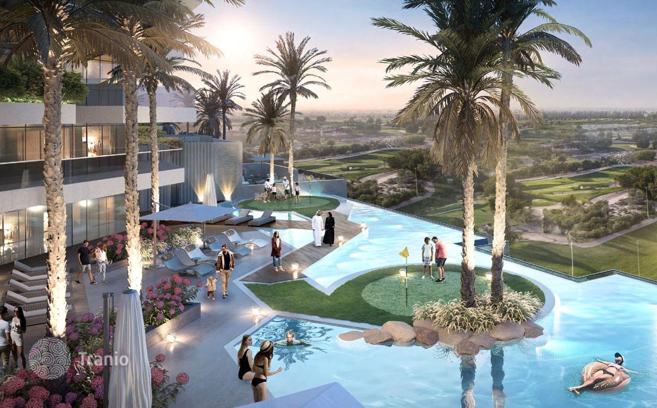 Новые апартаменты в жилом комплексе премиум класса Golf Green с богатейшей инфраструктурой, район DAMAC Hills, Дубай, ОАЭ, фото 5