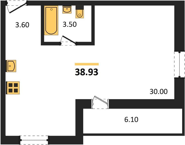 Studio Apartment in Lermontov Complex, Taman