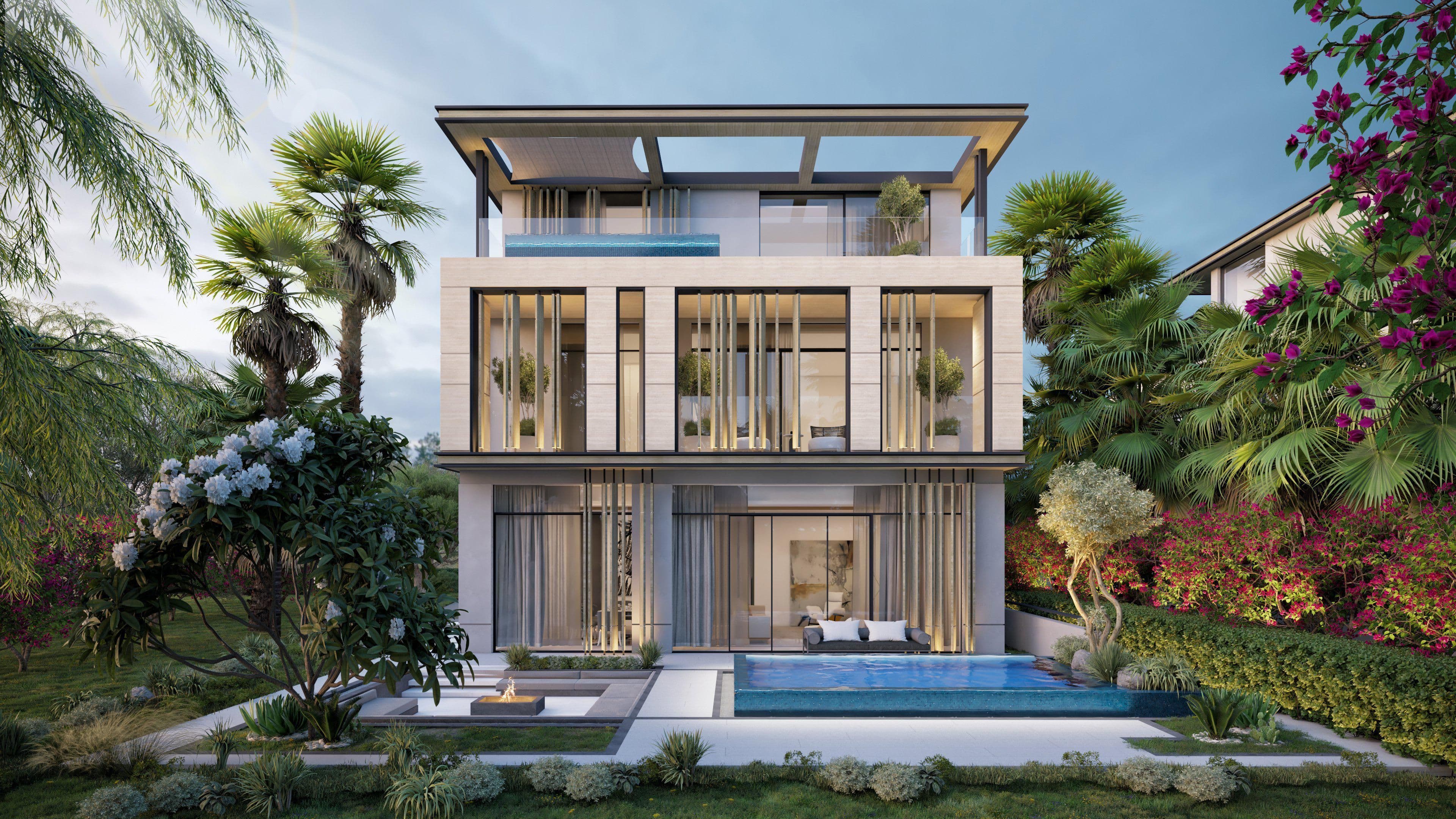 New Gated Community Signature Mansions with Pool in Dubai Sports City, Dubai