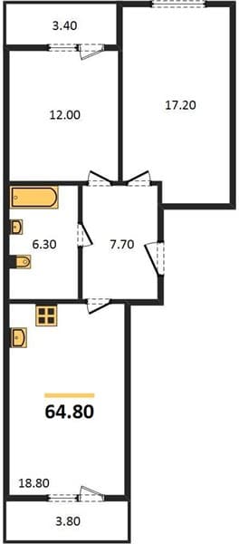 1-Bedroom Apartment in Clouds-2, Novorossiysk