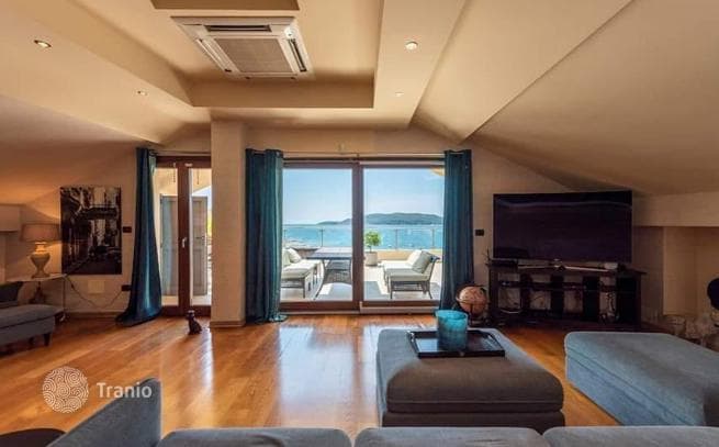 3-Bedroom Beachfront Penthouse with Panoramic Sea View in Rafailovici, Budva