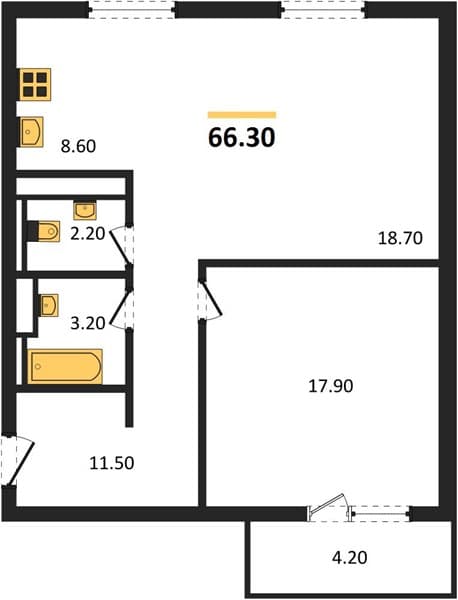 1-Bedroom Apartment in LeePrime Residence Polyana Sochi, Esto-Sadok, Sochi
