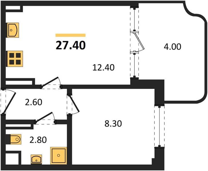 Studio Apartment in Monaco Residential Complex, Agoy, Sochi