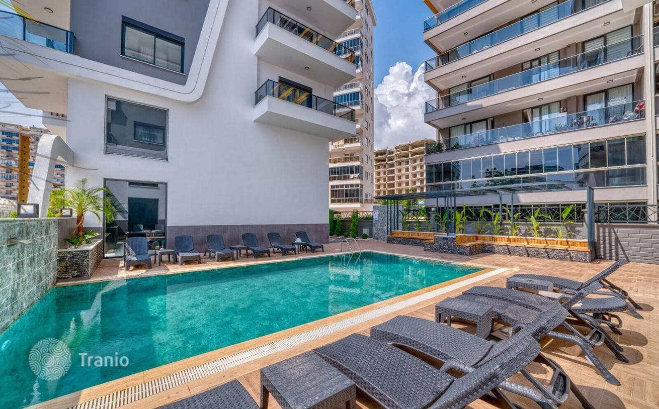 Furnished Apartments with Sea and City Views in Mahmutlar, Alanya