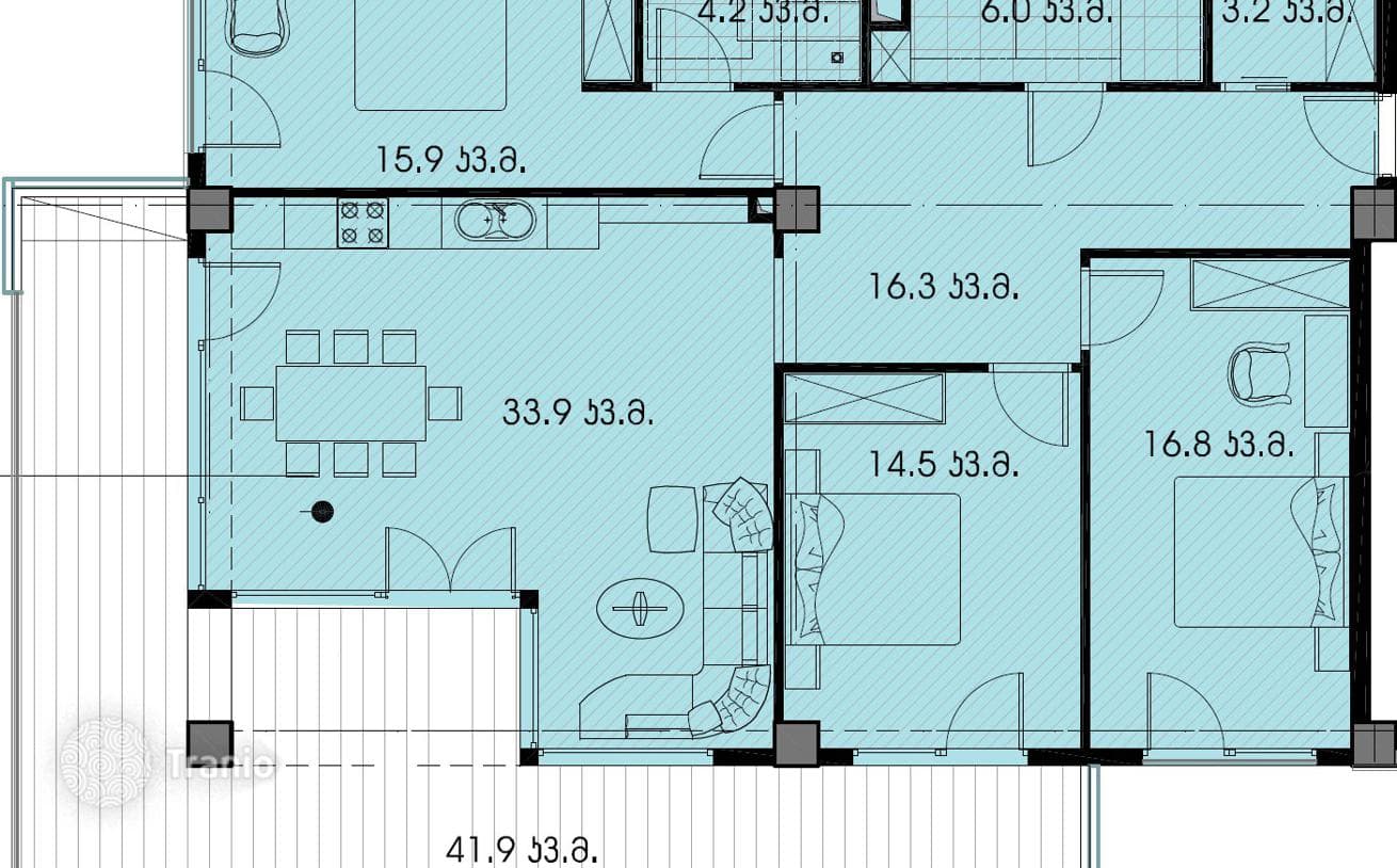 3-Bedroom Apartment with Panoramic Nature Views in Central Tbilisi, photo 3