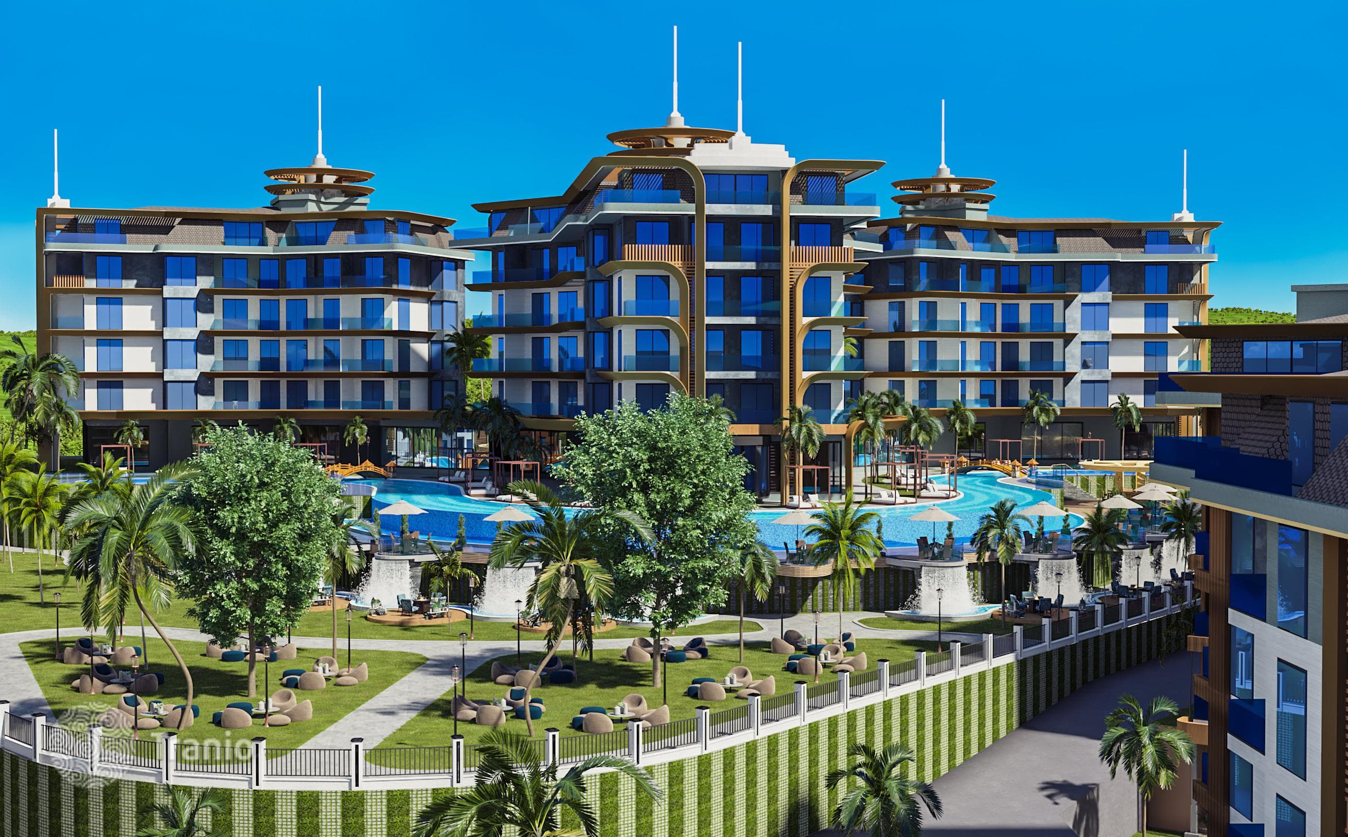 New Apartments with Aquapark and Infinity Pools in Kestel, Alanya, photo 3