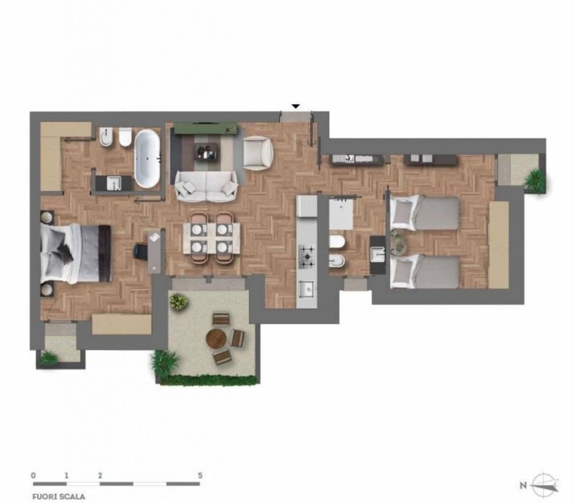 2-Bedroom Apartment in Rome, photo 3