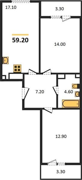 2-Bedroom Apartment on the 23rd Floor in Novorossiysk