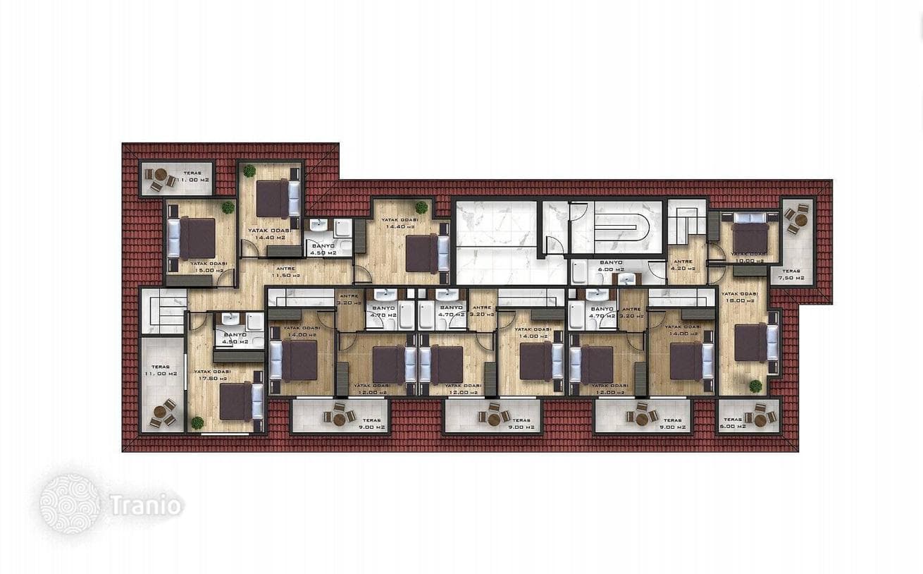 New Apartments Near the Beach in Central Mahmutlar, Alanya