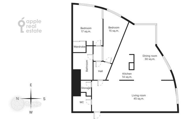 2-Bedroom Apartment with City Views in Ramenki, Moscow