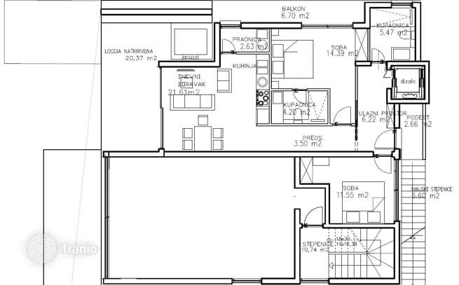 2-Bedroom Luxury Apartment with Terrace in Kozino, photo 4