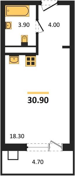Студия 30.90 кв. м, 5/5 этаж. ЖК Гостиничный комплекс МОРЕ тут, Голубицкая, Россия