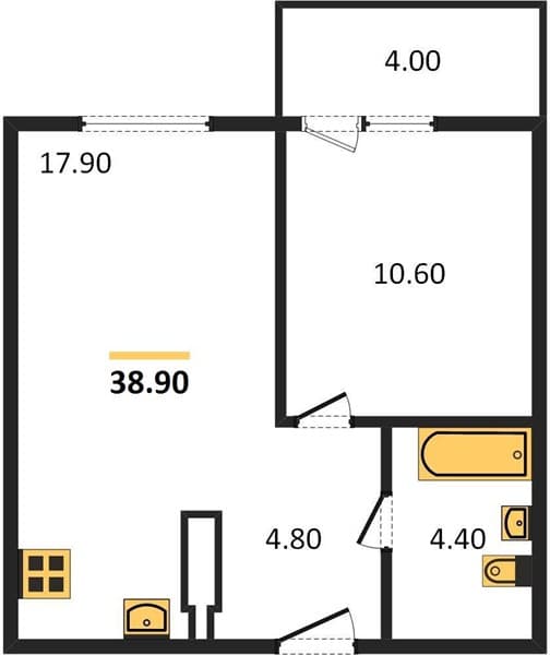 Studio Apartment in Oblaka-2, Novorossiysk