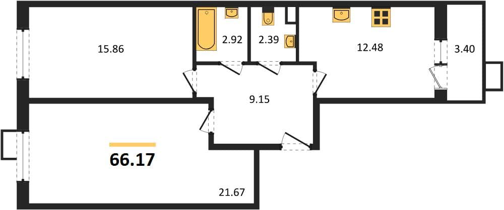 1-Bedroom Apartment in Sady u Morya, Temryuk