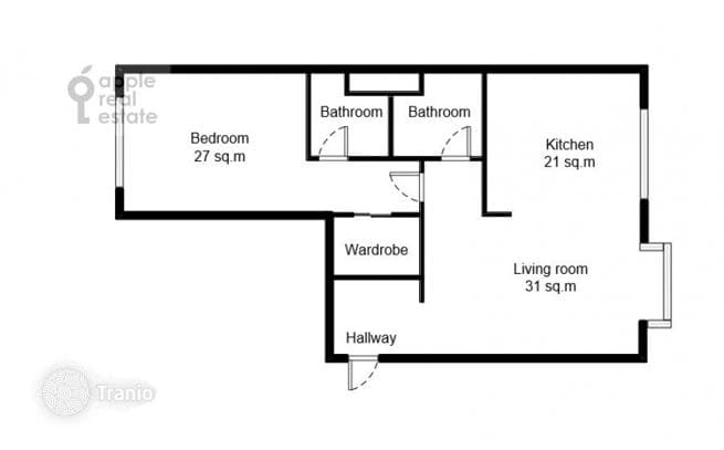 3-комнатная квартира 112 м² в районе Хамовники, Россия, фото 3