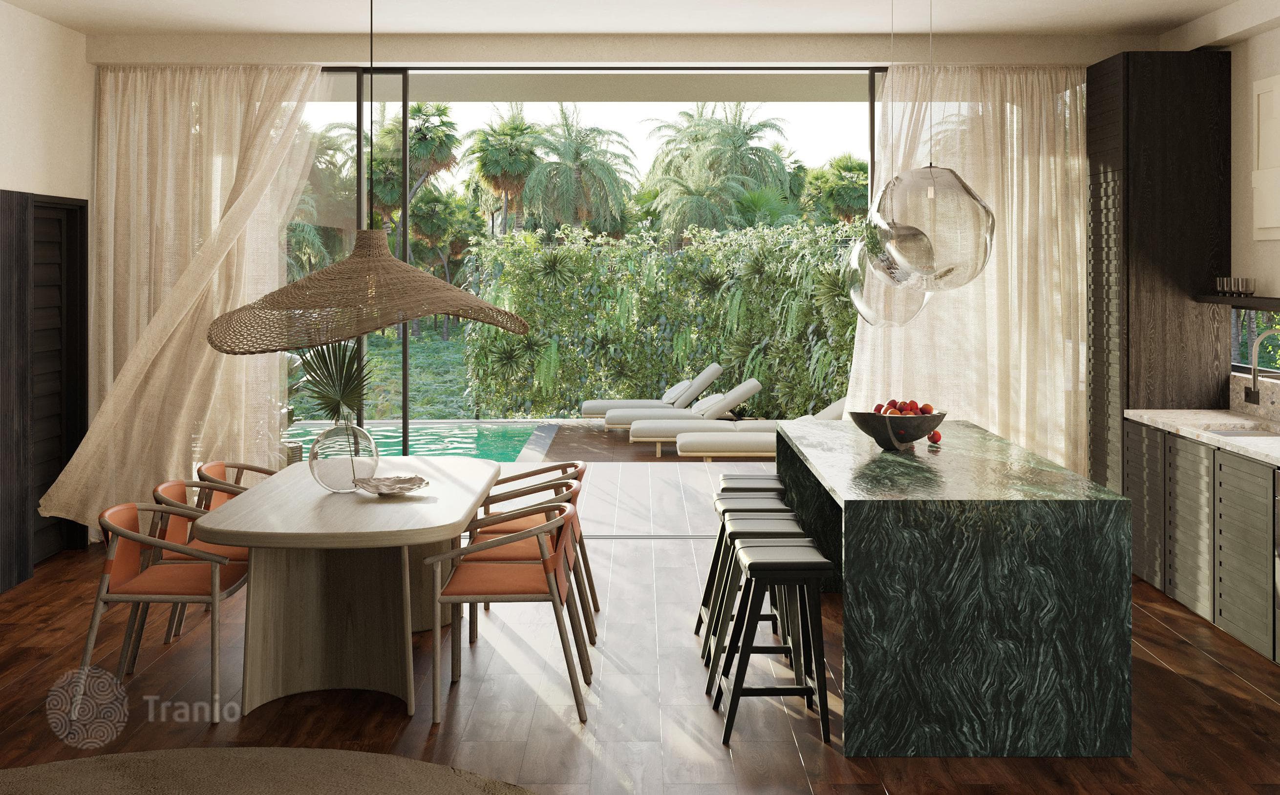 Spacious Furnished Smart Home Villa with Pool View in Canggu, Bali