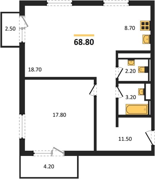 1-Bedroom Apartment with Pool in Esto-Sadok, Sochi