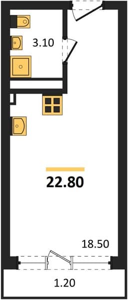 Studio Apartment in Agoy, Sochi