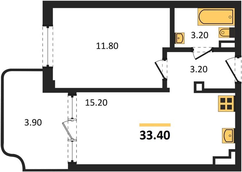 Studio Apartment in Monaco Residential Complex, Agoy, Sochi