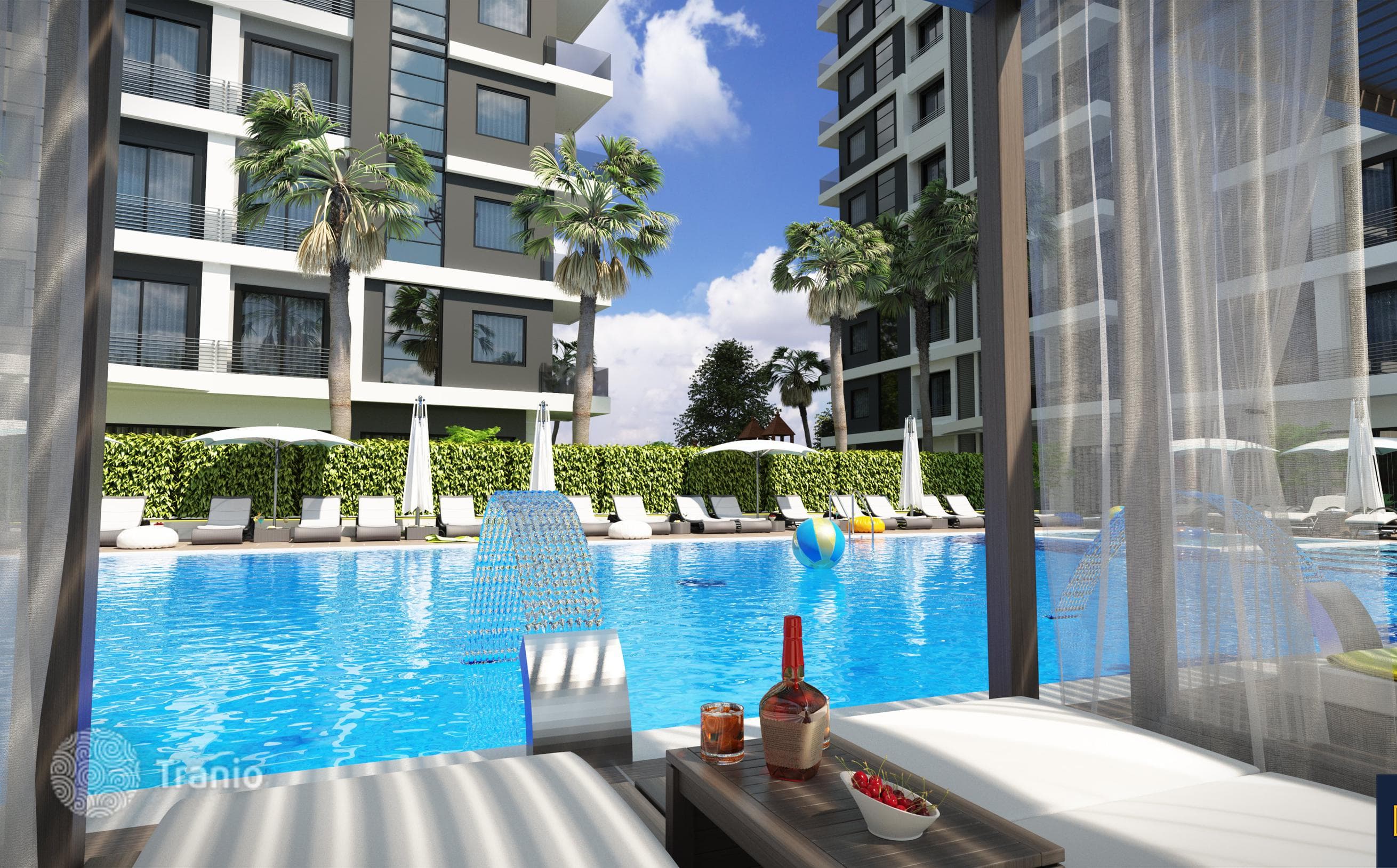 New Apartments with Shared Pool and Tennis Court in Mahmutlar, Alanya, photo 5