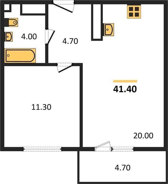 1-Bedroom Apartment in Malina, Novorossiysk