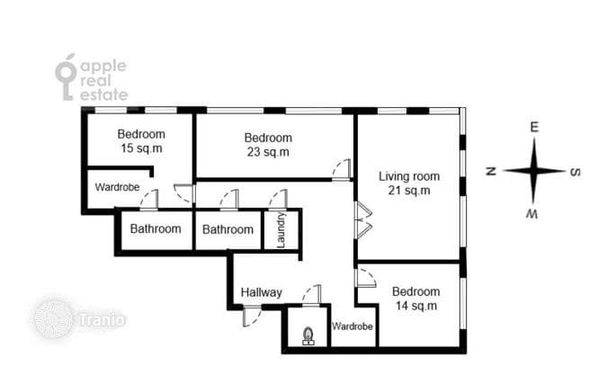 4-комнатная квартира 137 м² в районе Раменки, Россия, фото 4