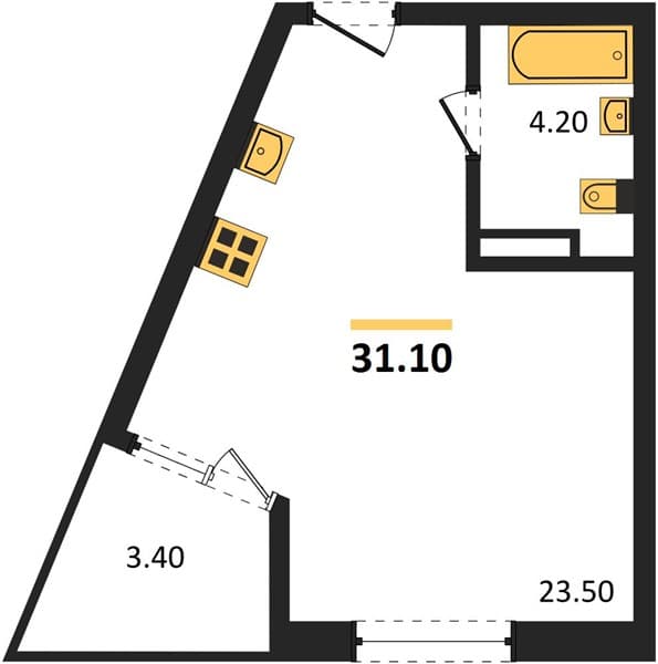 Studio Apartment in Neskuchny Sad, Sochi