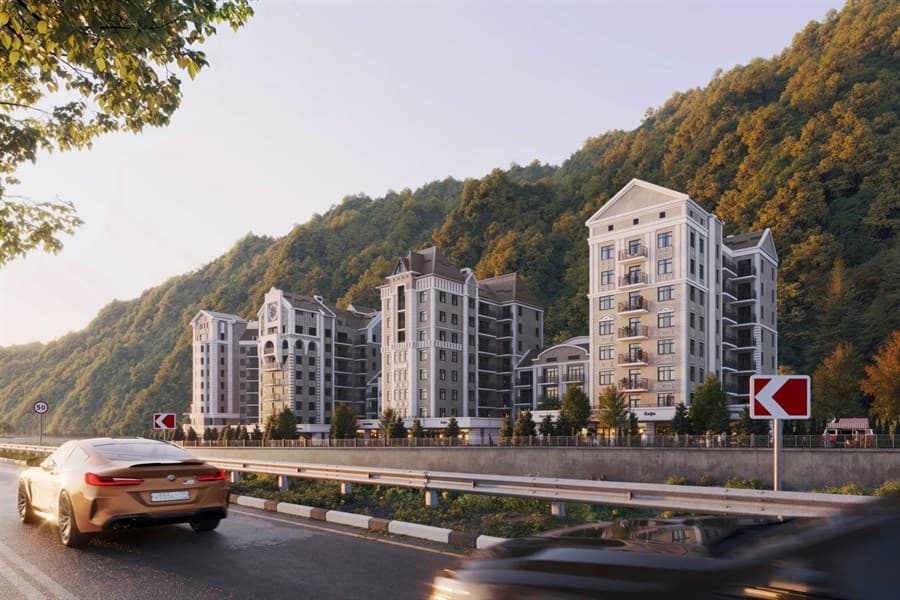 Студия 39.80 кв. м, 6/9 этаж. ЖК LeePrime Residence Polyana Sochi, Эстосадок, Россия, фото 2