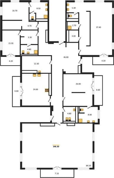 5 к. квартира 346.30 кв. м, 8/9 этаж. ЖК LeePrime Residence Polyana Sochi, Эстосадок, Россия