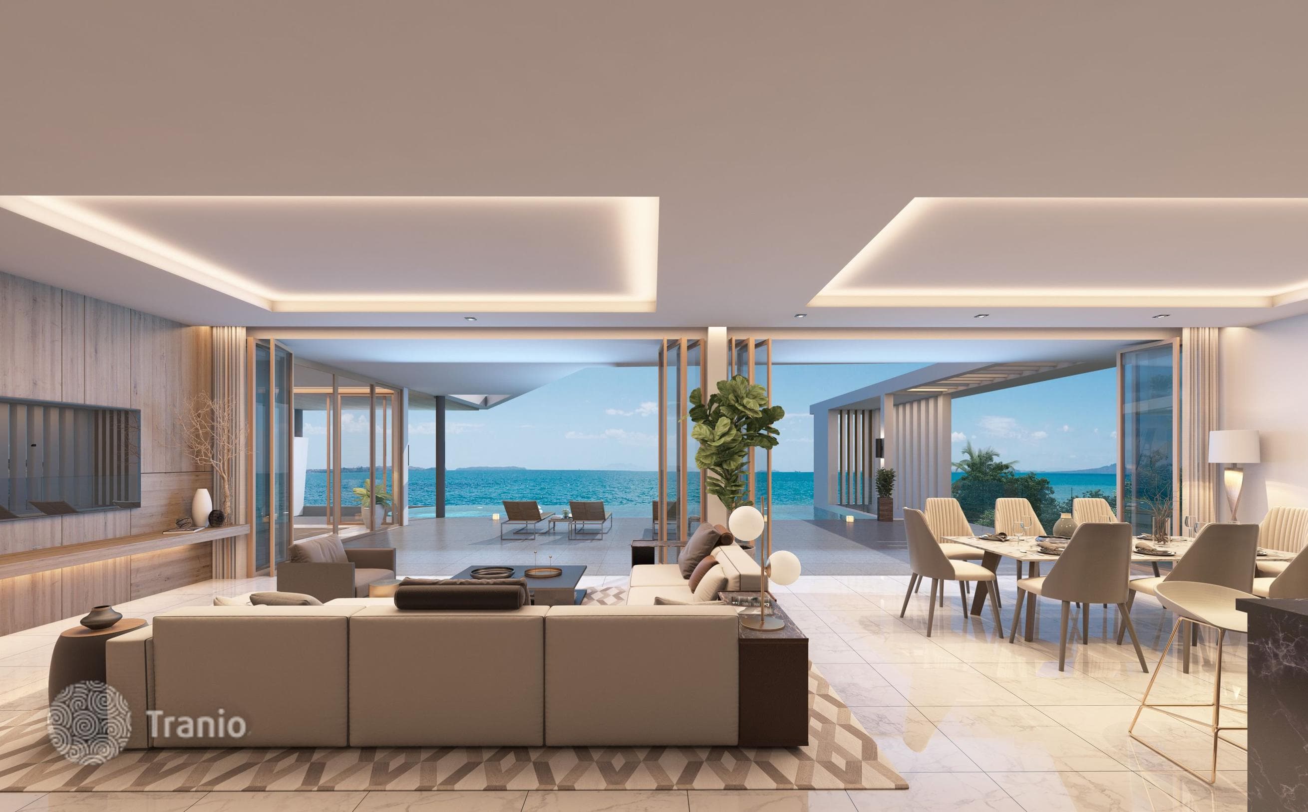 5-Bedroom Villa with Sea View Under Construction in Bophut, Koh Samui
