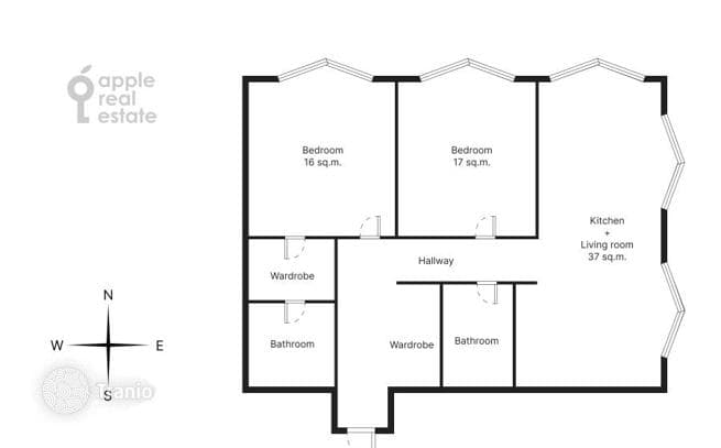 3-комнатная квартира 100 м² в районе Замоскворечье, Россия, фото 2