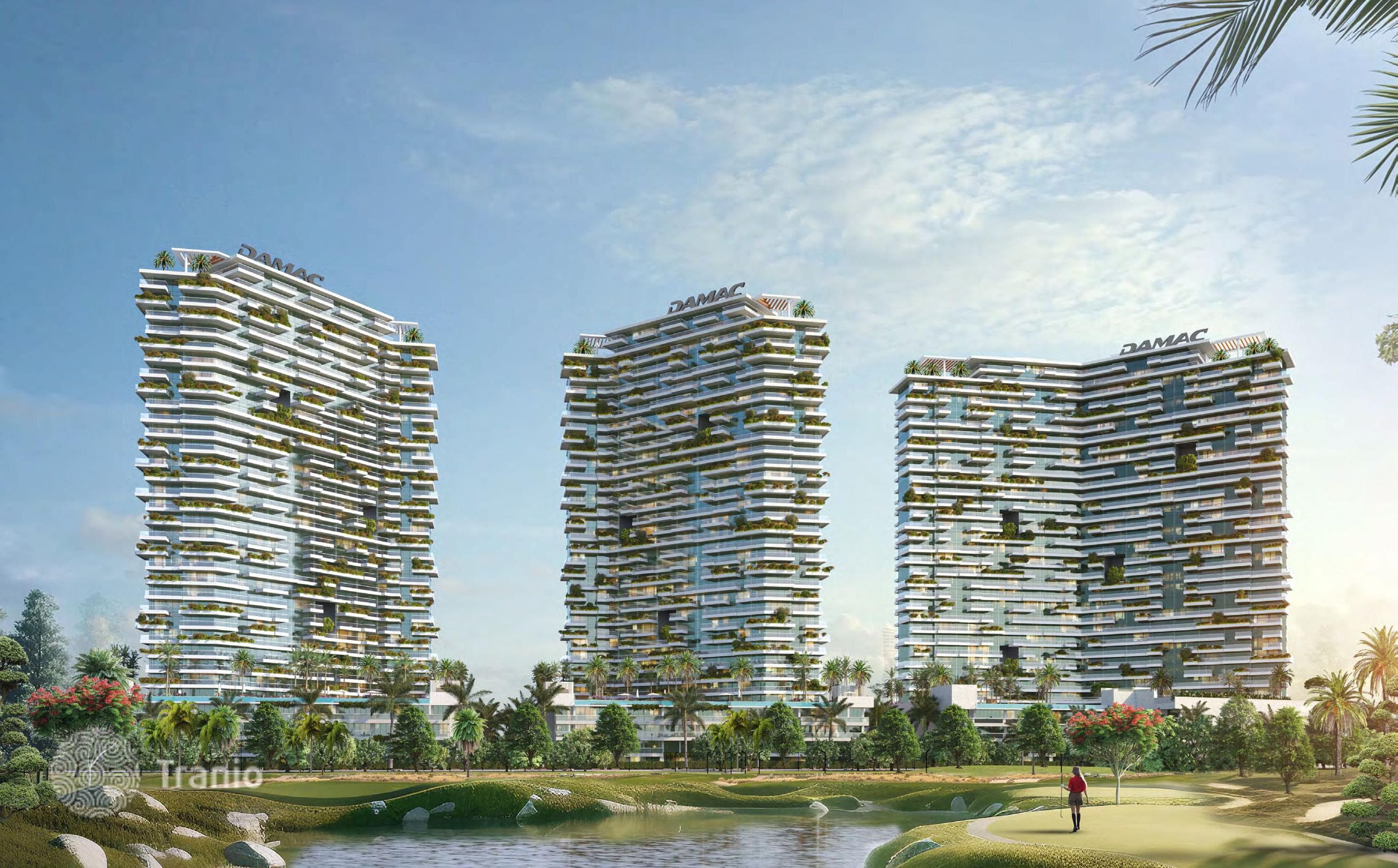 Новые апартаменты в жилом комплексе премиум класса Golf Green с богатейшей инфраструктурой, район DAMAC Hills, Дубай, ОАЭ