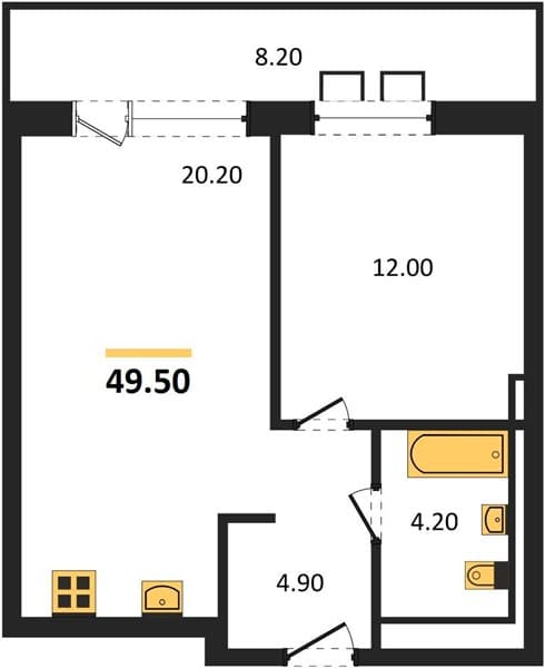 1-Bedroom Apartment in Gostinichny Kompleks More Tut, Golubitskaya