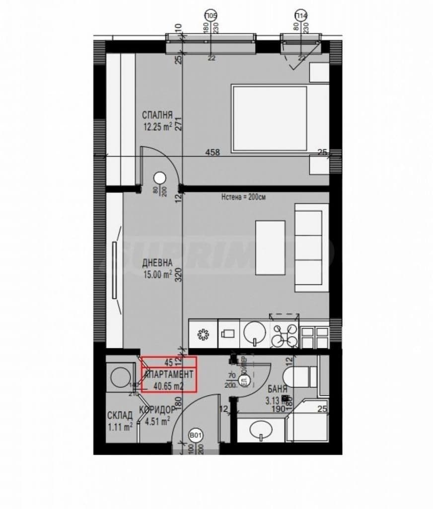 1-Bedroom Apartment in Sofia, photo 3