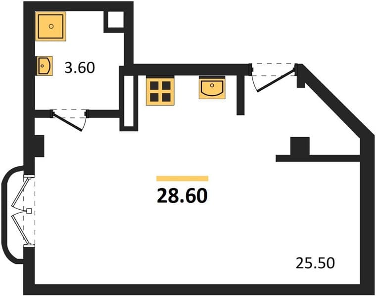 Studio Apartment in Monaco Residential Complex, Agoy